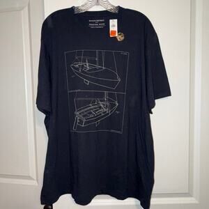 Banana Republic Graphic T-Shirt (Boat Blueprint Design) – Men’s XL